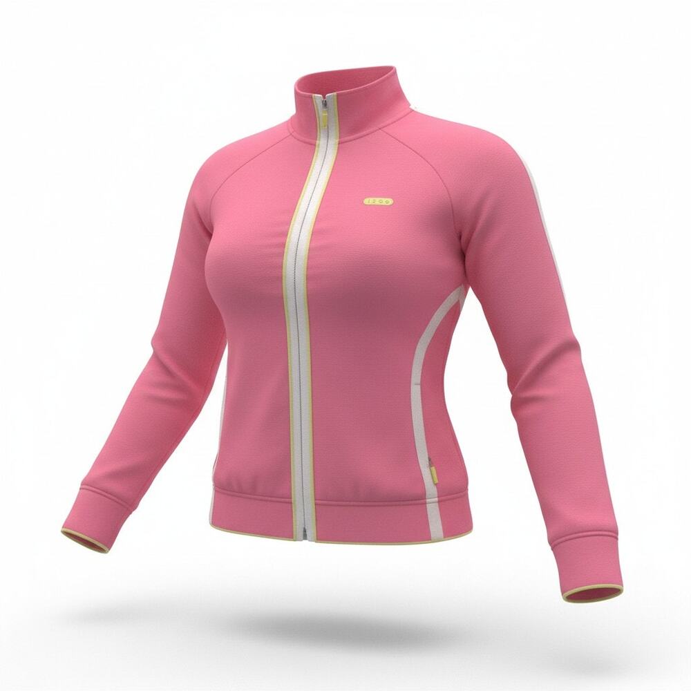 IZOD Y2K Hot Pink White Stripe Track Jacket Med